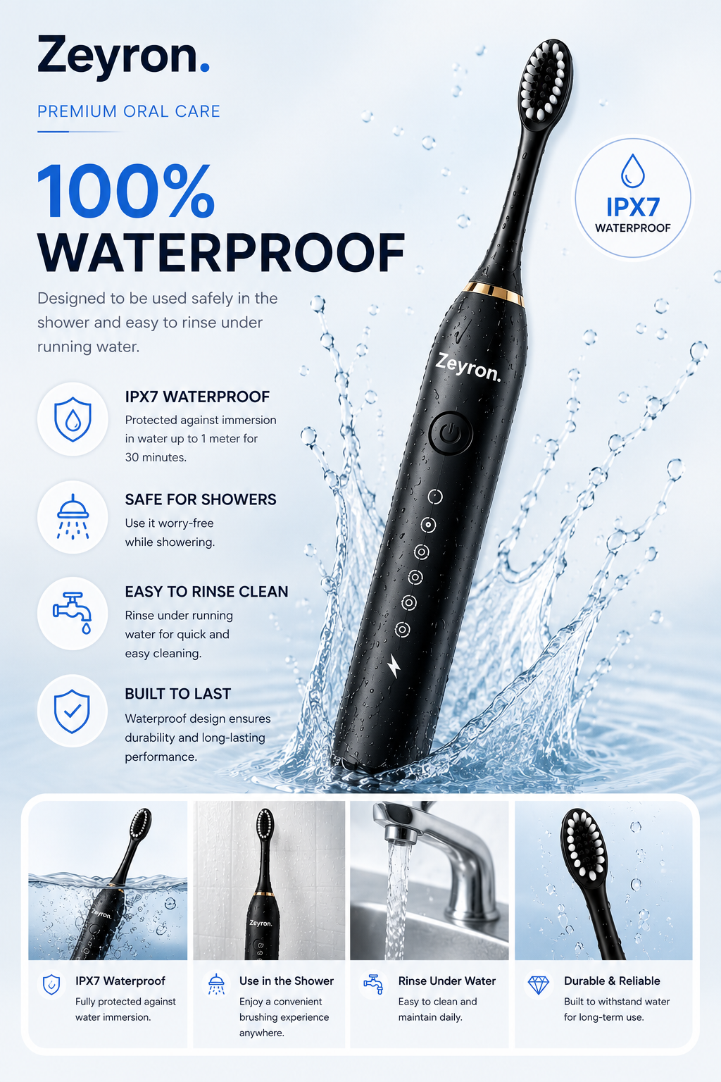 Zeyron Electric Toothbrush Duo Pack For Adults & Kids