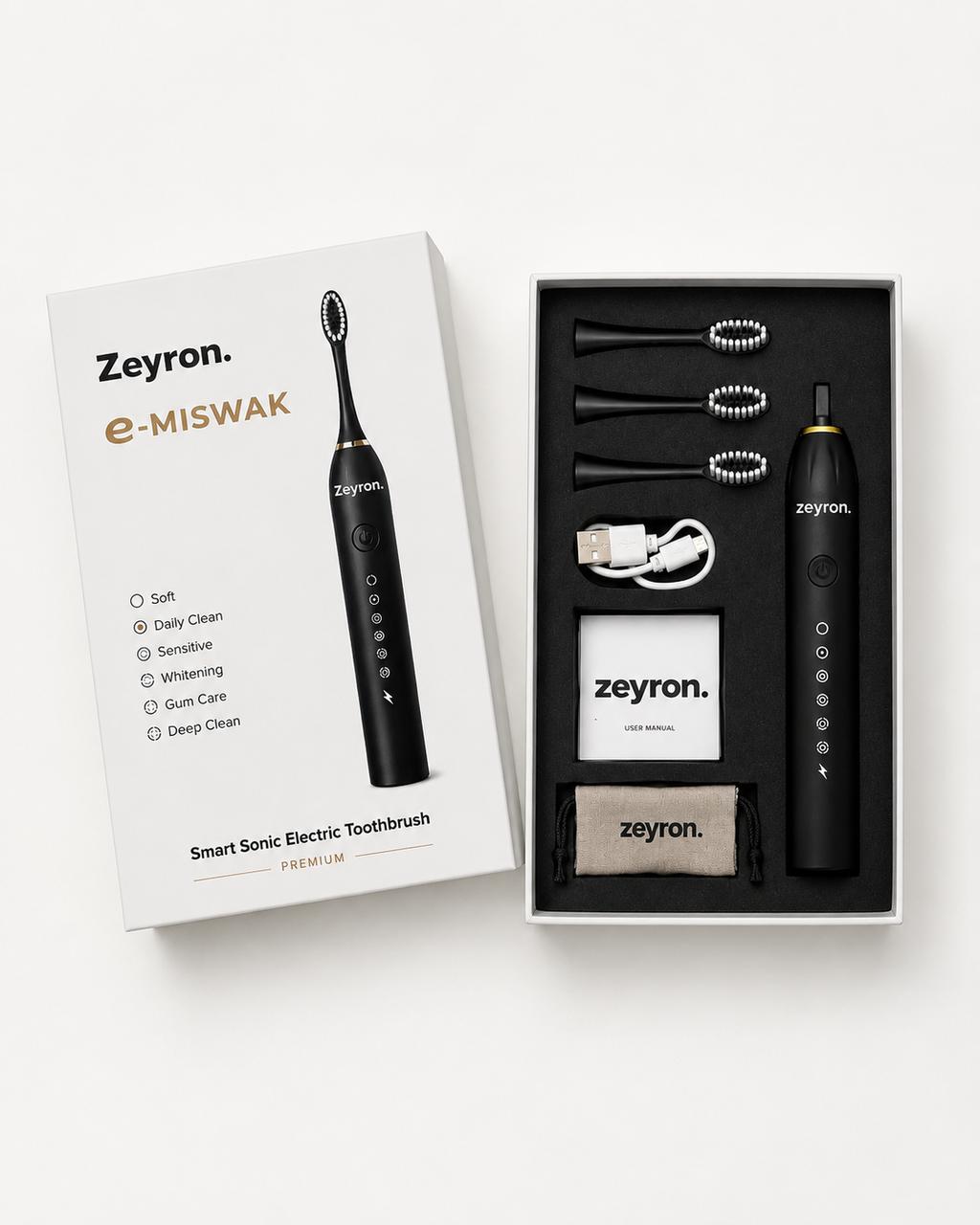 Zeyron Electric Toothbrush Duo Pack For Adults & Kids